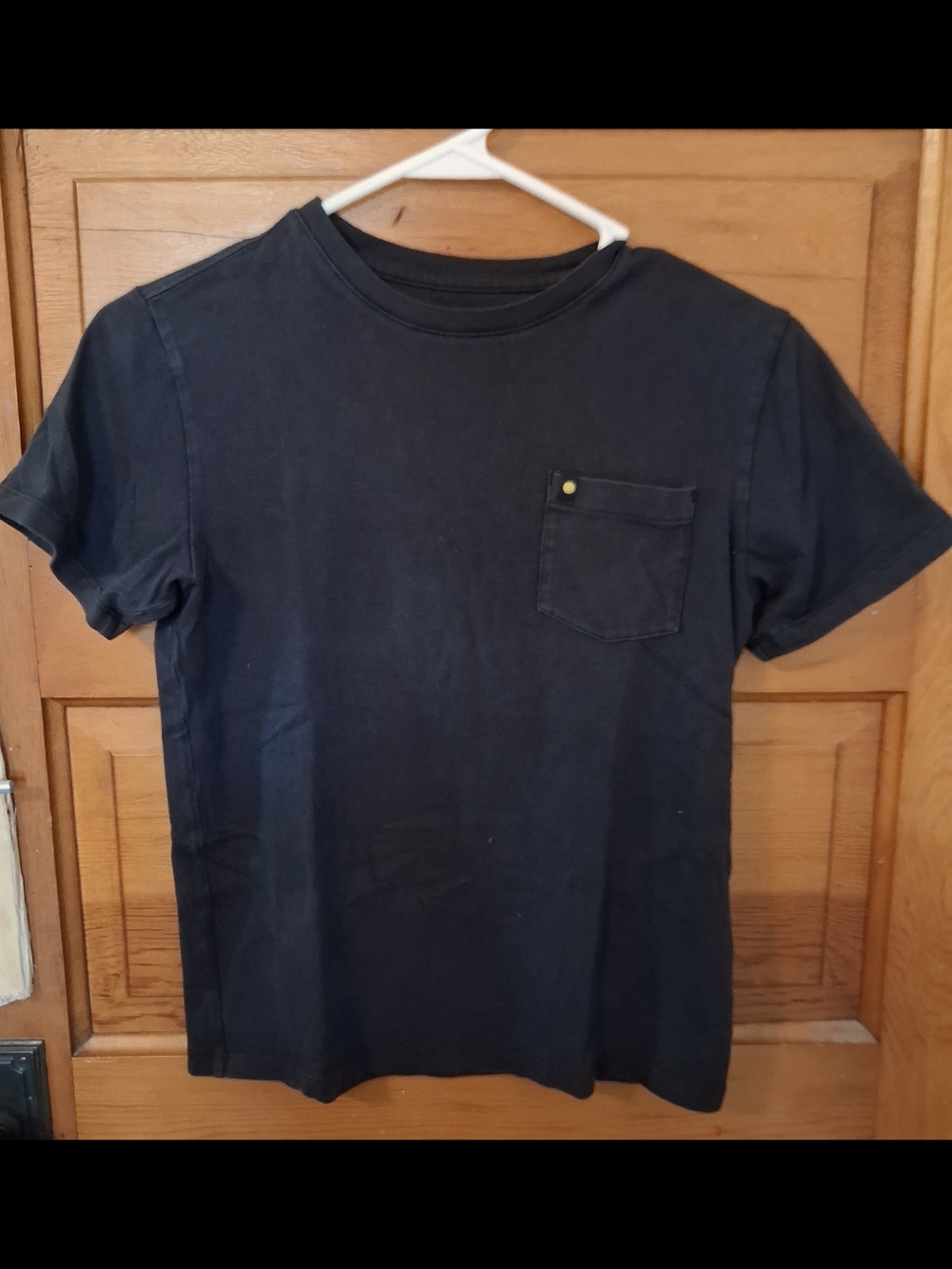 wonder nation Black Short Sleeve Pocket Tee